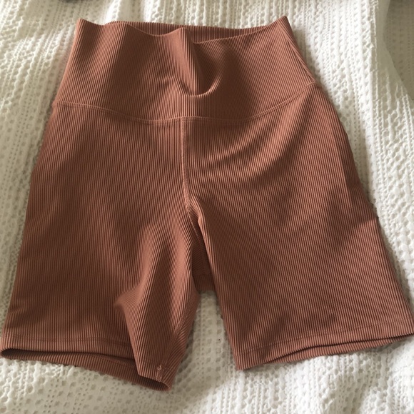 Beach Riot Ribbed Antique Rose Bike Short - Picture 3 of 4